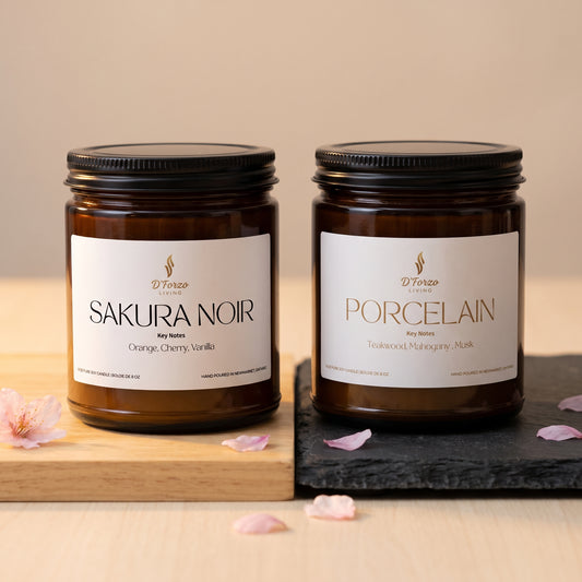 Sakura Noir + Porcelain